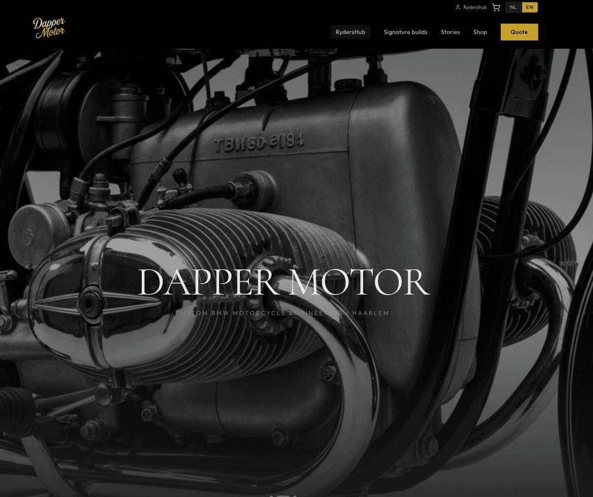 DapperMotor.com frontend website